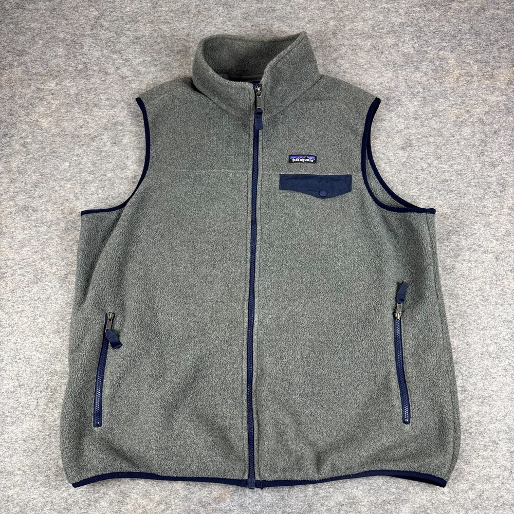 Patagonia Lightweight Synchilla Snap T Fleece Vest Full Zip 25500 Mens Large L